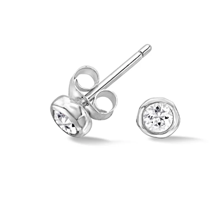 Dower & Hall White Sapphire Dewdrop Studs