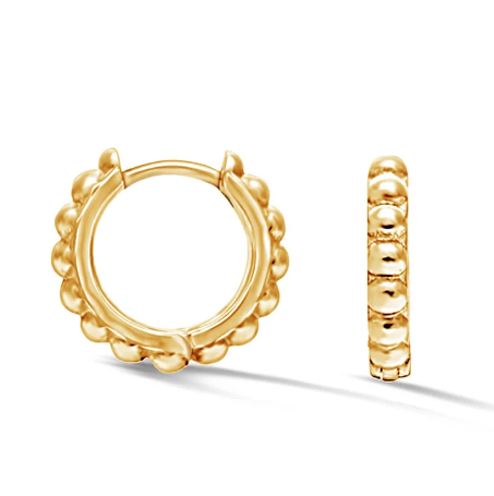 Dower & Hall Small Dotty Huggie Hoops