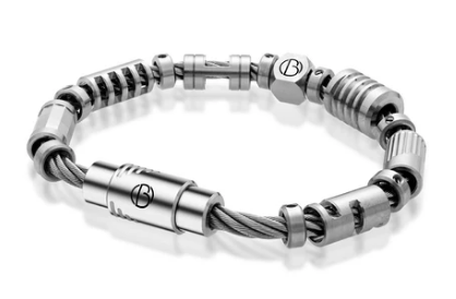 Bailey Fully Loaded Cable Stainless Steel Bracelet