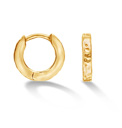 Dower & Hall Small Hammered Nomad Huggie Hoops