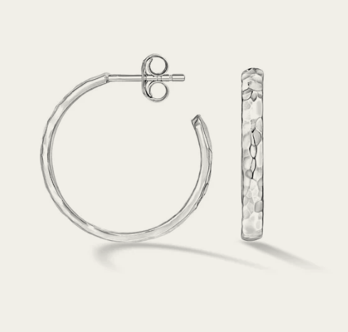 Dower & Hall 20mm Hammered Hoop Nomad Earrings