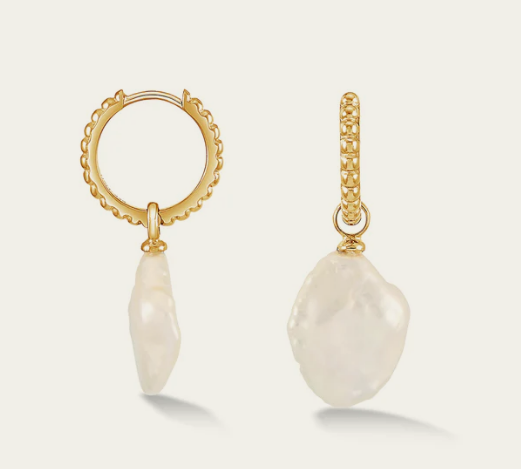 Dower & Hall Timeless Keshi Pearl Hoops