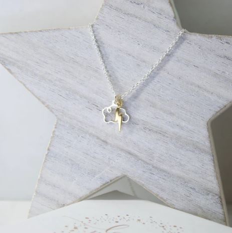 Laura Holland Sterling Silver Lightening Storm Necklace