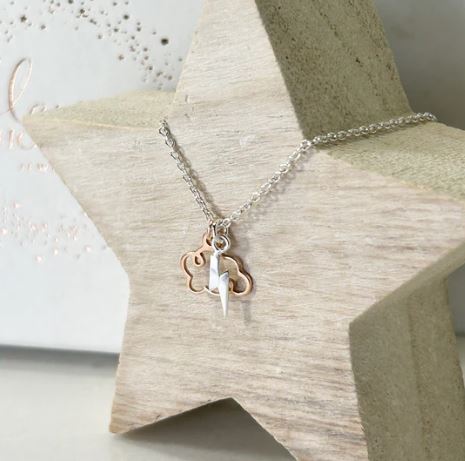 Laura Holland Sterling Silver Lightening Storm Necklace