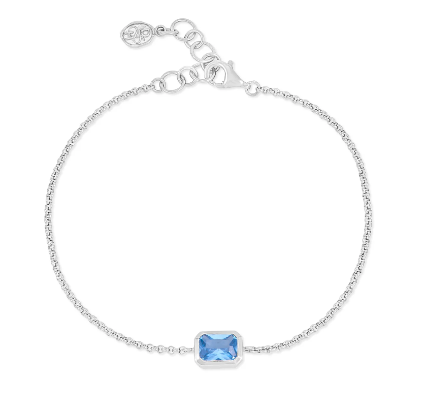 Dower & Hall Blue Topaz Octagon Chain Bracelet