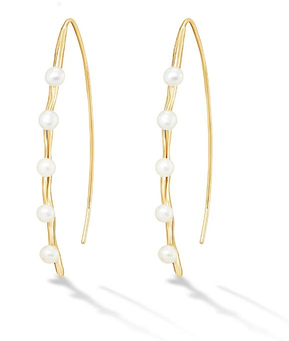 Dower & Hall Short Waterfall Pearl Drop Earrings