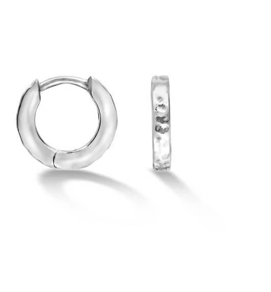 Dower & Hall Small Hammered Nomad Huggie Hoops